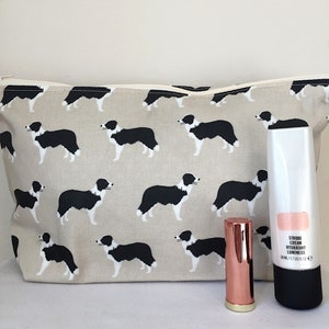 Border Collie Dog Print Makeup/Cosmetic Bag