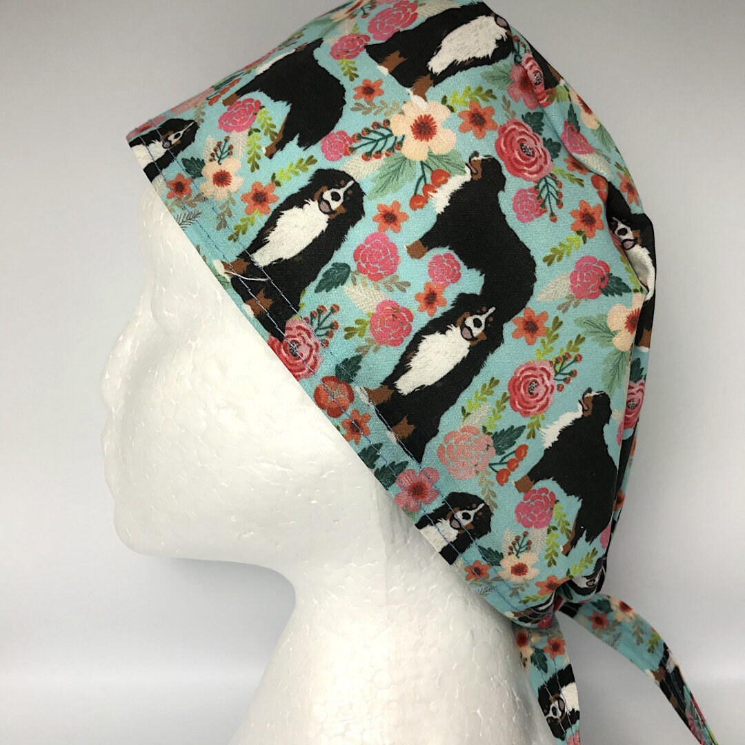 Bernese Mountain Dog Print Scrub Cap -  Portugal