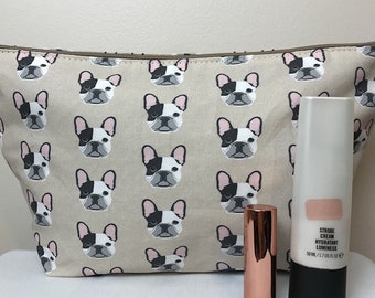 French Bulldog Print Makeup/Cosmetic Bag