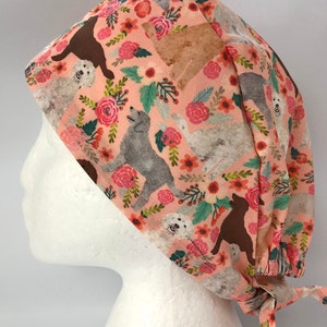 Golden Doodle Dog Print Scrub Cap
