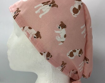 Jack Russell Dog Print Scrub Cap