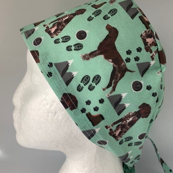 German Short Haired Pointer Dog Print Scrub Cap