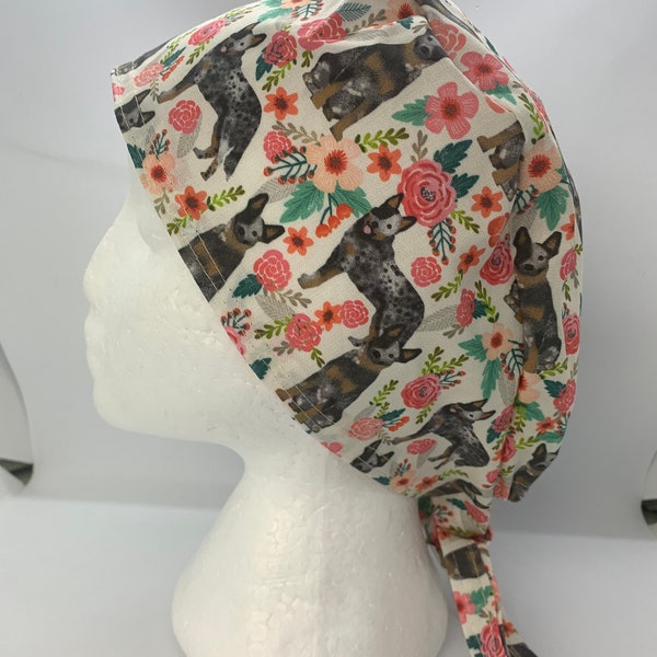 Australian Cattle Dog Print Scrub Cap