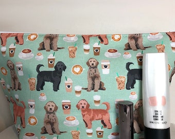 Labradoodle Dog Print Makeup/Cosmetic Bag