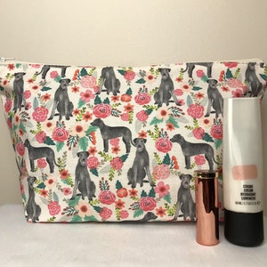 Irish Wolfhound Dog Print Make-up/Cosmetic Bag