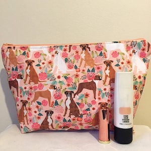 Boxer Dog Print Makeup/Cosmetic Bag