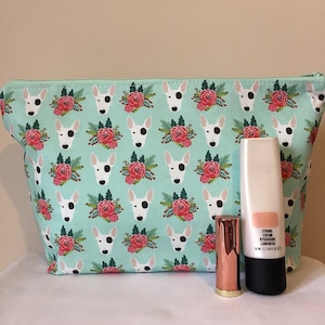English Bull Terrier Dog Print Makeup/Cosmetic Bag