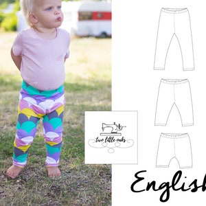 pdf Leggings Baby Toddler Unisex Sewing Pattern, Elastic Waist Knit Pants | Sewing pattern for Baby and toddler, Easy Fast Beginner Pattern