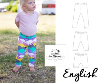 pdf Leggings Baby Toddler Unisex Sewing Pattern, Elastic Waist Knit Pants | Sewing pattern for Baby and toddler, Easy Fast Beginner Pattern