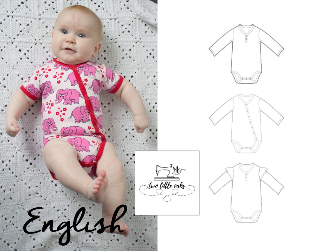 Pdf Baby Bodysuit Sewing Pattern, Sewing Pattern for Baby and Newborn