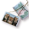Book clutch, bridal purse with custom villa embroidery product logo