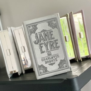 Monedero con portada de libro bordada de Jane Eyre, bolso de mano, bolso bandolera pequeño para mujer, cartera de noche novedosa.