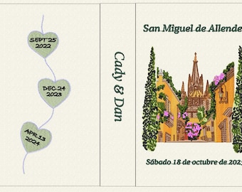 Backside embroidery for VR Storybook clients (initials OR date OR text up to 15 letters)