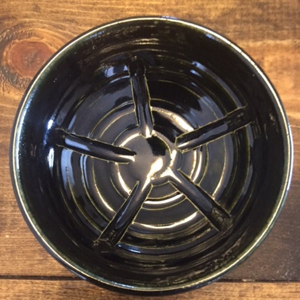 Small Shaving Bowl Lather Bowl Pottery bowl - Starry Night Glaze