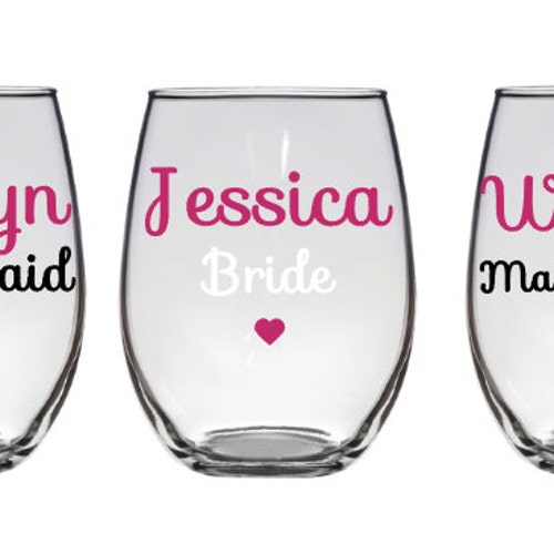 Bride Decal Wedding Decal Wine Glass Sticker Etsy