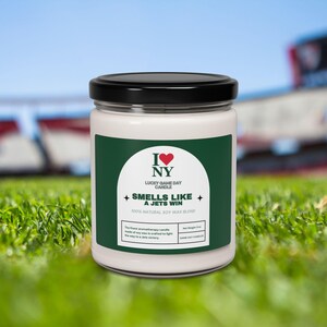 Riecht wie ein Jets Win, Lucky Game Day Candle, Geschenk für Trainer, Teamgeschenk, Baseball Geschenke, Football Geschenke, New York Jets, NFL, Big Apple
