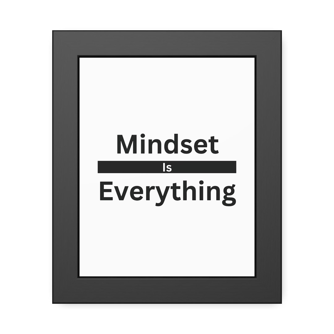 Mindset is Everything Wall Art | Motivational Poster | Mindset Over ...