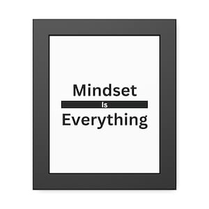 Mindset Is Everything Wall Art | Motivational Poster | Mindset Over Everything | Office Decor | Hustle Mindset Print | Entrepreneur Gift