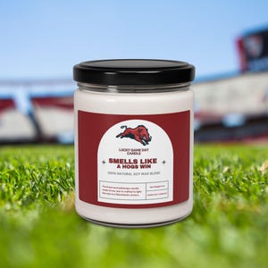 Smells Like a Hogs Win, Lucky Game Day Candle, Gift for Coach, Team Gift, Baseball Gifts, Football Gifts, SEC Football, Hogs, Arkansas