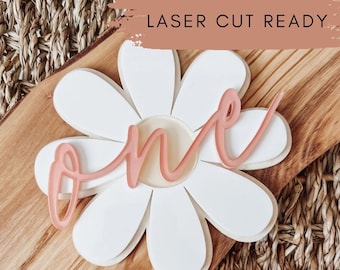 Laserskuren fil för tusenskönetoppare, tusenskönetoppare Glowforge, tusenskönetoppare svg, laserskuren fil för första födelsedagstoppare, laserskuren fil för tårttoppare