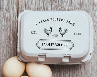 Rustic Farm, Egg Carton Stamp