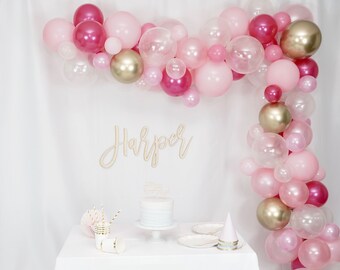 pink balloon arch etsy