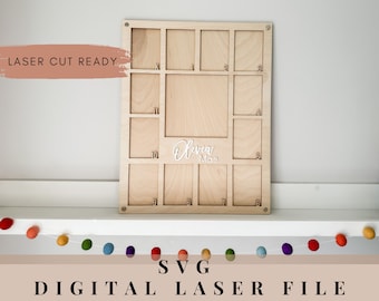 School years photo frame SVG, Graduation picture frame SVG file, Kids school photo picture frame, Glowforge cut file, Laser cut file