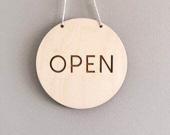 Order here shop sign Open & Closed Wooden sign business plaque opening hours 