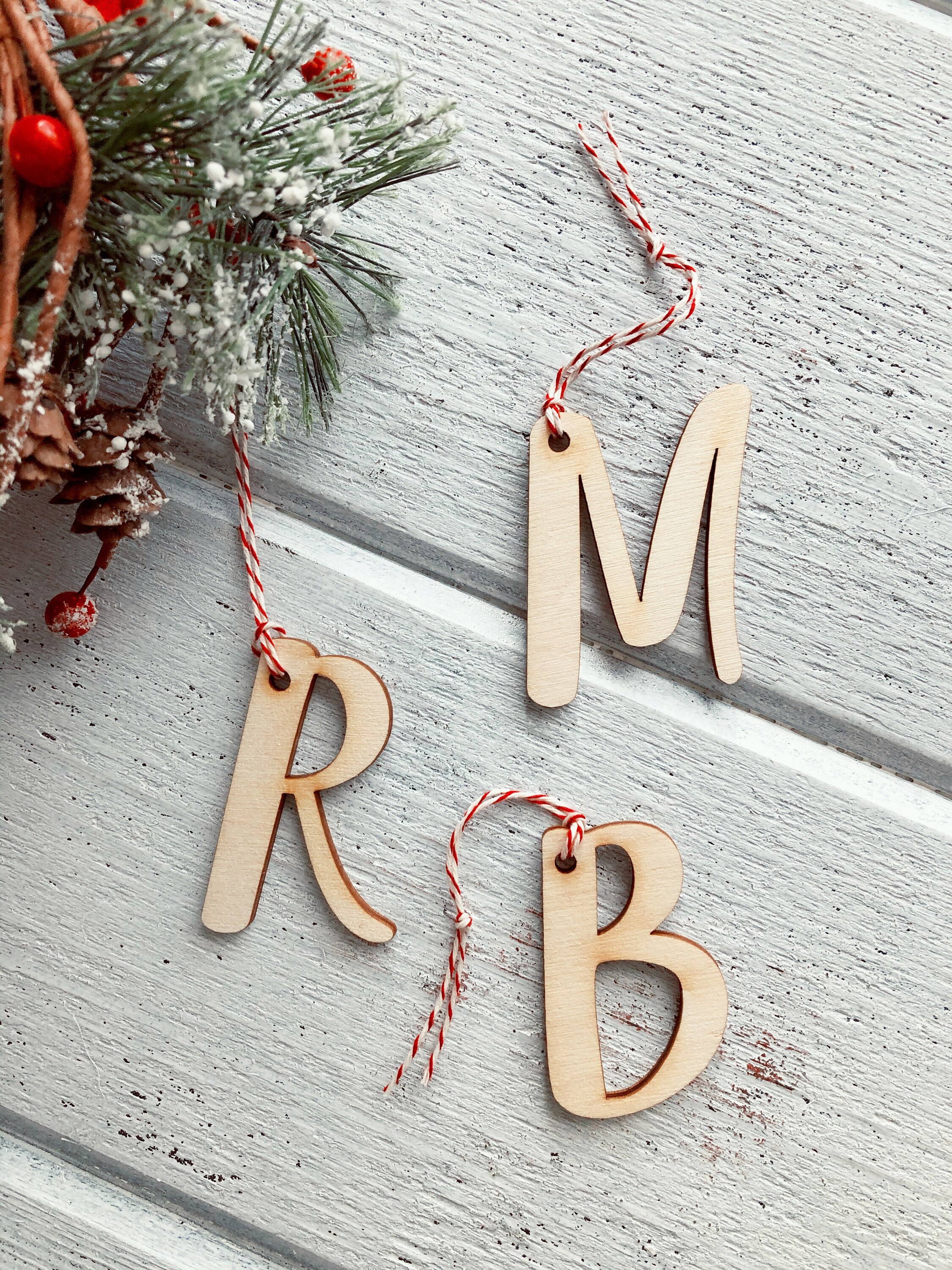 Monogram Ornament Personalized Ornament Custom Christmas Etsy Canada