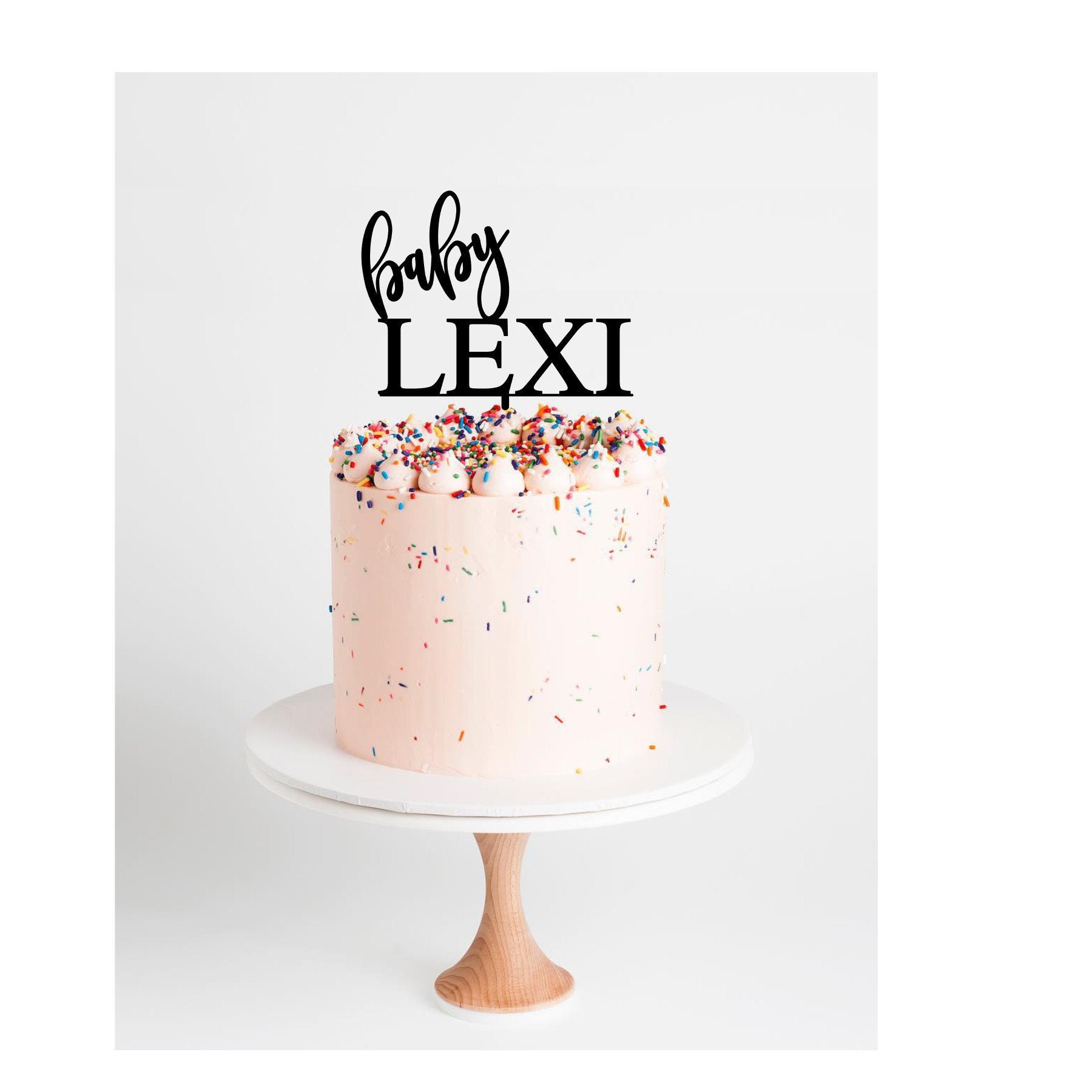 Gender Reveal Cake Topper Boy or Girl Baby Shower Personalized Baby