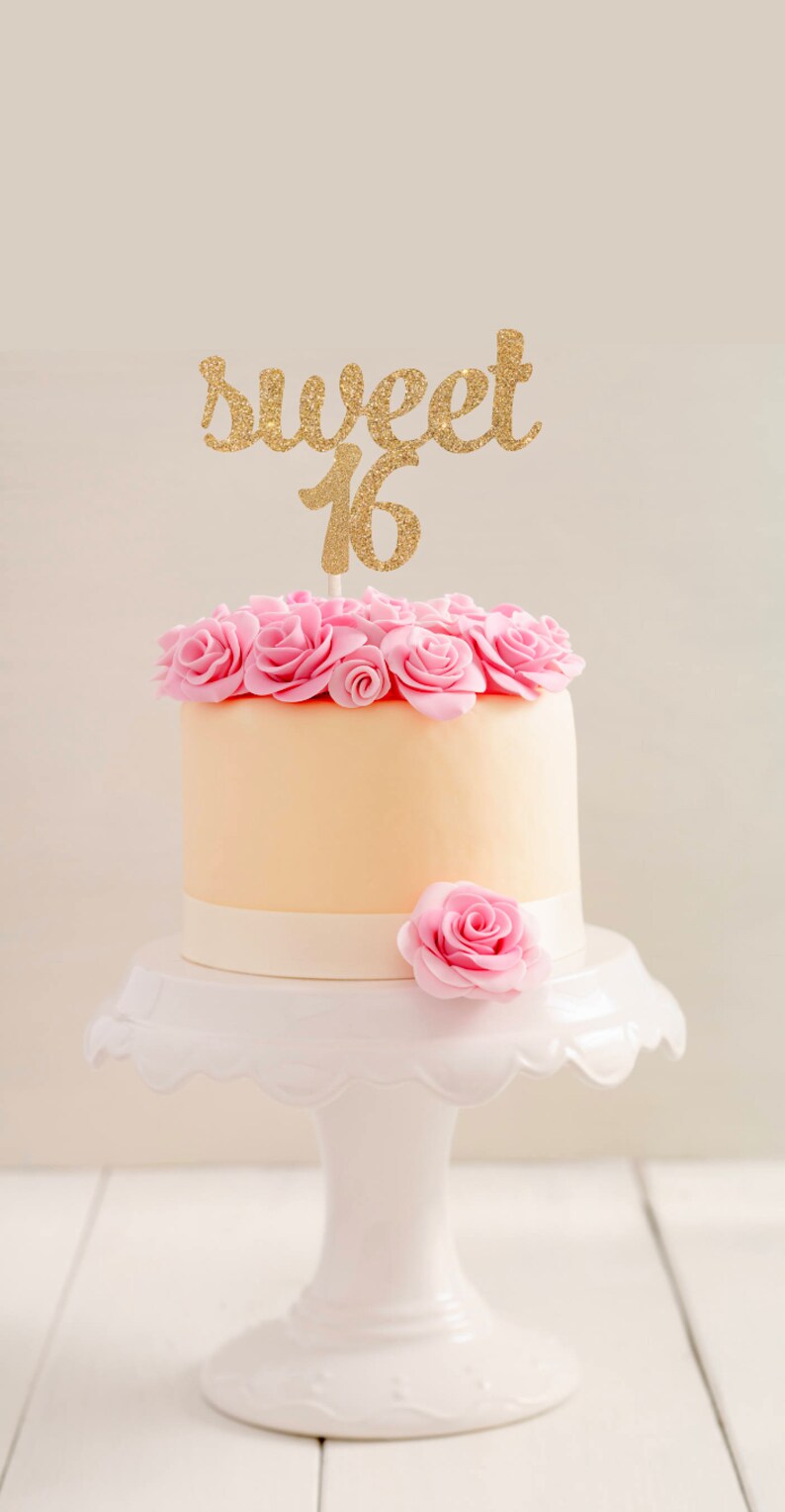 Download Sweet 16 Birthday Cake Topper 16th Birthday Cake Topper | Etsy