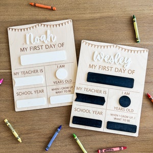 First day of school sign, Custom first day sign, Back to school sign, Last day of school sign, Whiteboard school sign, Personalized sign