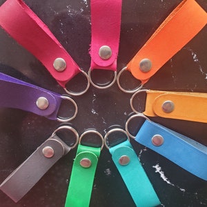 Real Leather Keychain Snap