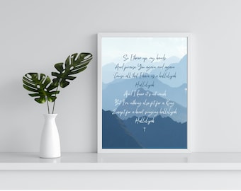 Gratitude Lyrics print | Christian lyrics print