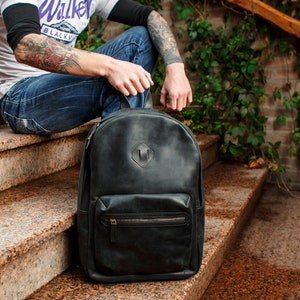 Leather Backpack | Laptop Backpack with Pockets | Backpack Men / Women | Leather Rucksack