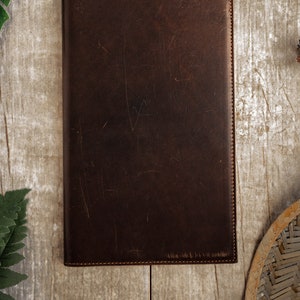 Capa de diário Moleskine Cahier, diário de couro recarregável, capa de caderno de couro personalizada