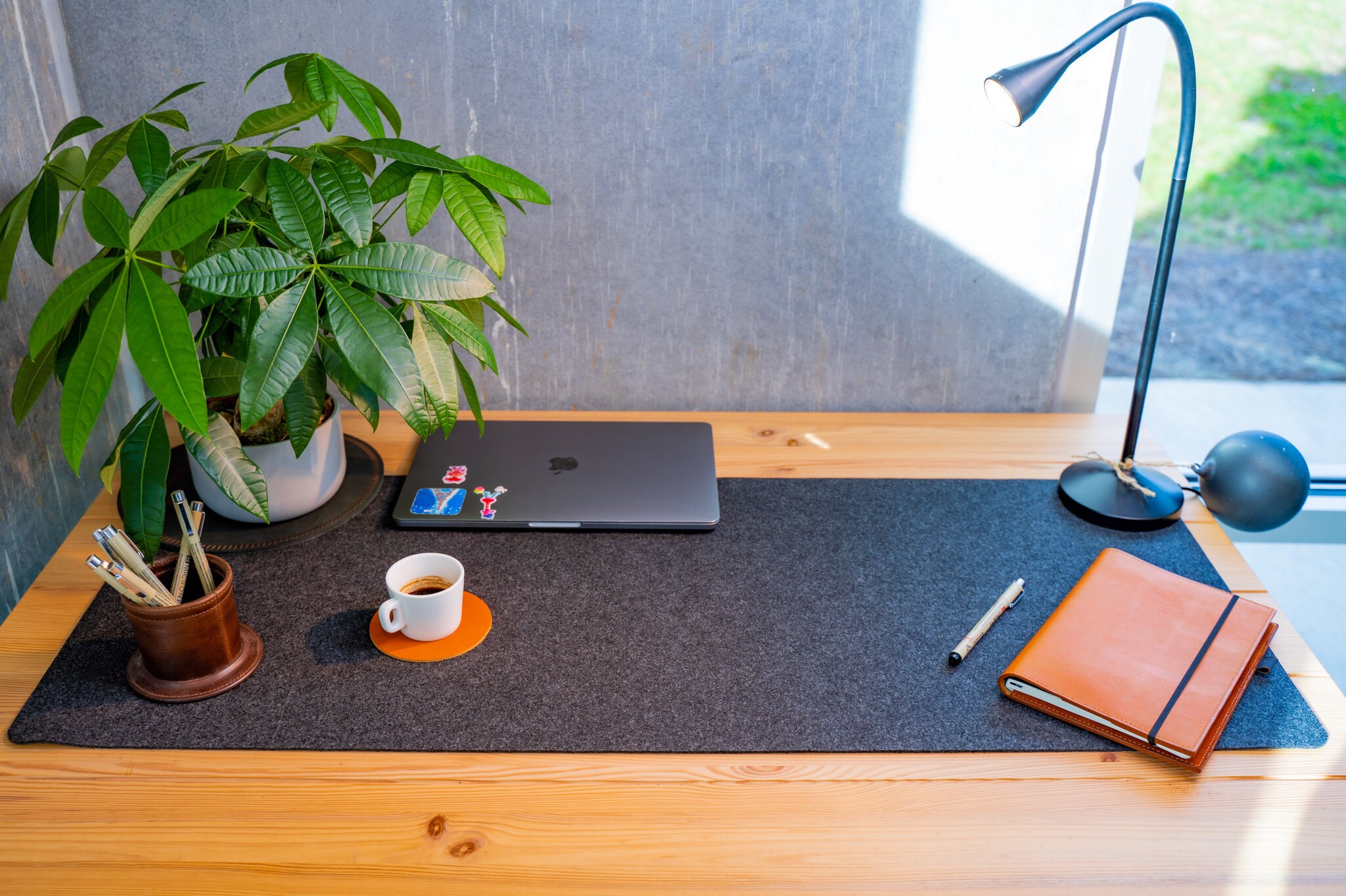 Felt Desk Pad 40''x16'', Large Table Mat for Keyboard, Desk Mat ...