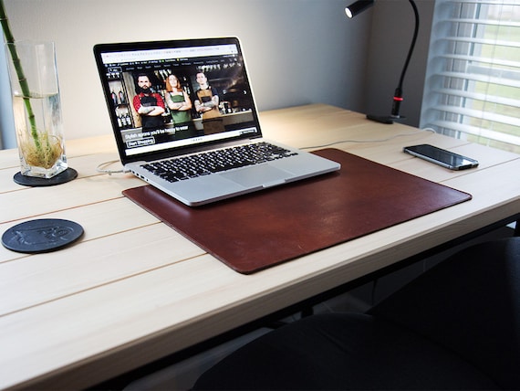 Leather Desk Pad Table Placemats Desk Mat Table Etsy