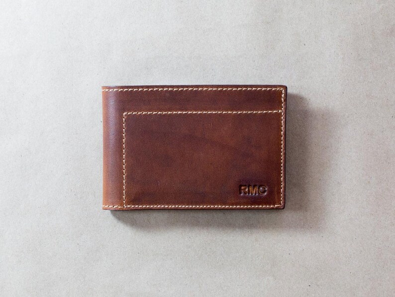 Leather Wallet Horween Leather Wallet Thin Wallet Etsy