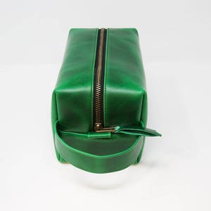 Leather Dopp Kit with a Handle, Shaving Bag, Men&#39;s Toiletry Bag, Personalized with Initials