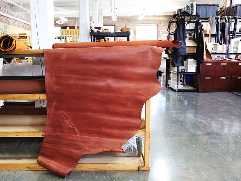 Leather Hide for Sale Chocolate color leather hide Crazy Horse Etsy