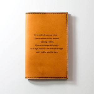 Leren Moleskine-dagboek met personalisatie, Milwaukee leren dagboekomslag, dagboek met gravure