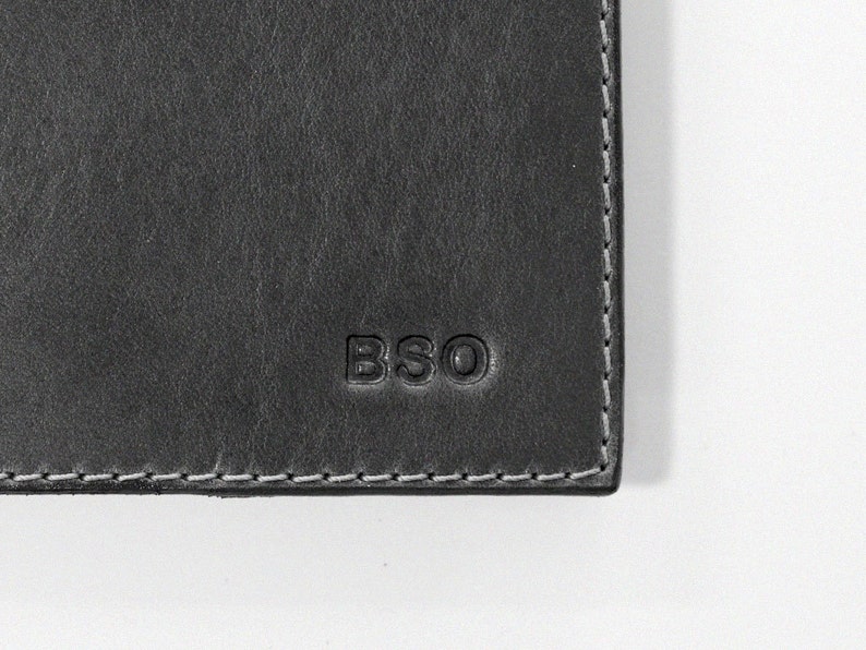 Minimalist Leather Wallet , Mini Leather Wallet, Mens Wallet, Simple Slim wallet image 3