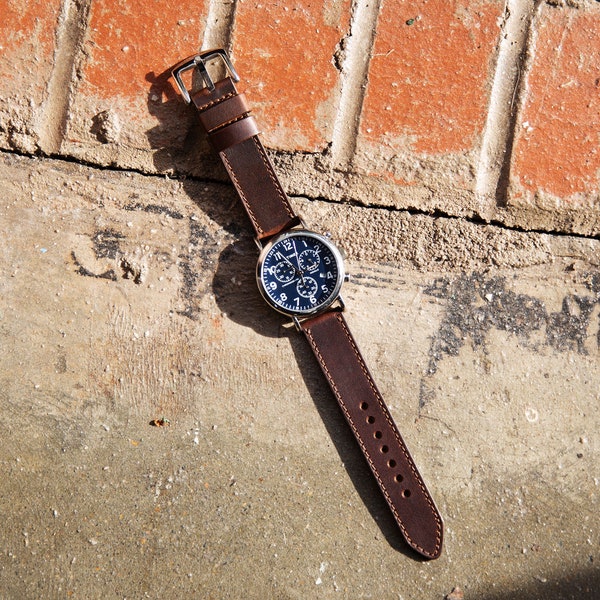 Leather Watch Strap Vintage Watch Band Horween Leather watch Band