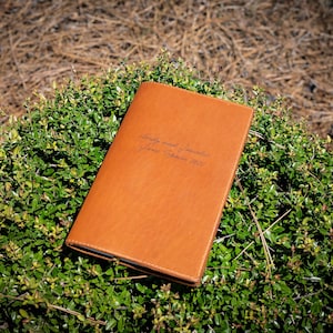 Personalized Leather Journal: Refillable, Custom Quote Notebook