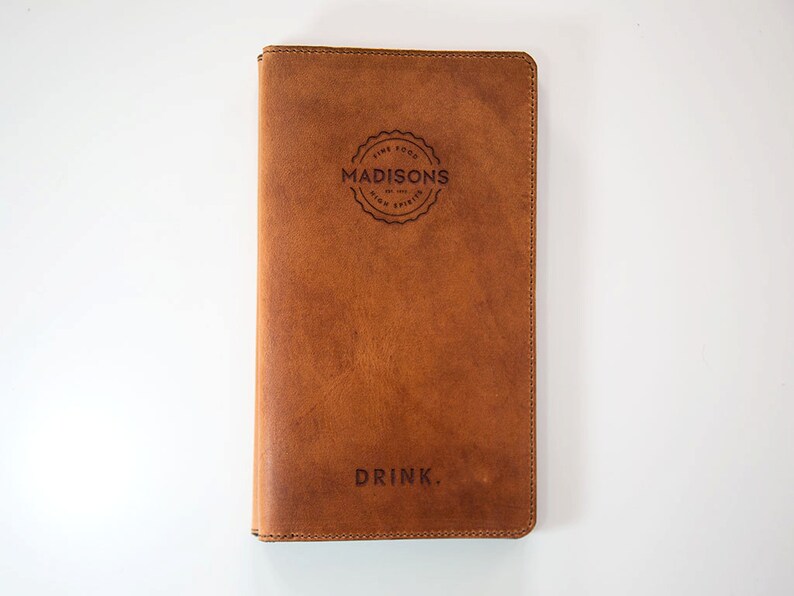 Leather Menu Cover / Custom Size Menu Folders for Restaurants Etsy