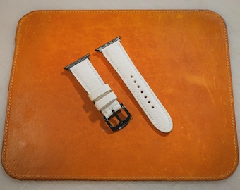 Italienskt läderarmband för Apple Watch - Vitt