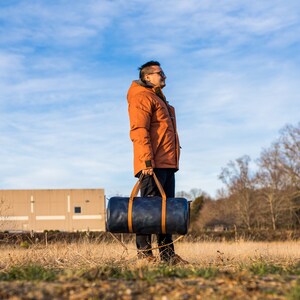 Milwaukee Brown Leather Travel Bag / Large Duffle Bag / Brown Leather Holdall Bag / Travel Large Luggage Bag image 7