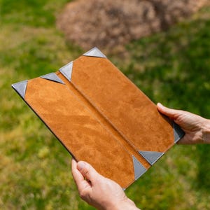 PU Leather Bifold Menu Cover: Engraved Logo Restaurant Menu