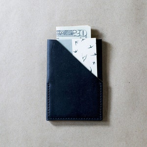 Minimalist Leather Wallet , Mini Leather Wallet, Mens Wallet, Simple Slim wallet image 1